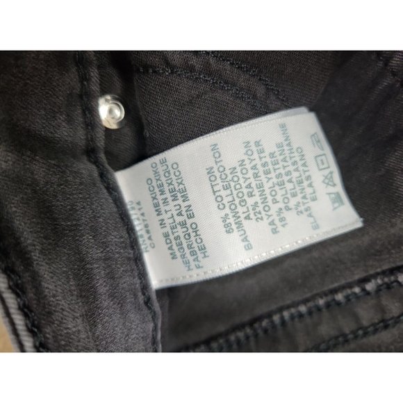 True Religion Women's 26 Stretch Charcoal Curvy Skinny Jeans Factory Distressed - Picture 8 of 9